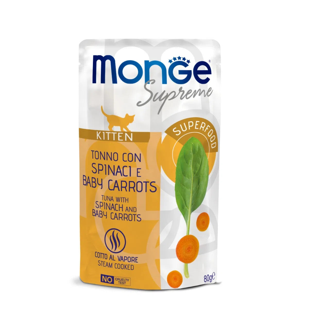 Monge supreme - tonno con spinaci e baby carrots